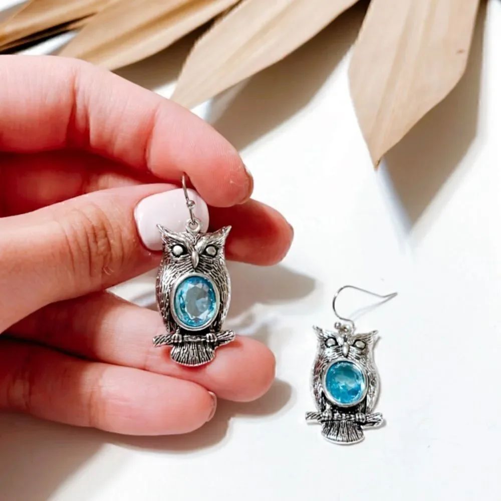 Owl earrings S301 - Picture 3 of 3